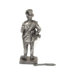 Скульптура из олова 54 мм / 1803 Рядовой морской пехоты (1803 Marine Private). «Американская военная коллекция скульптур (American military sculpture collection)». Автор — Рон Хайноут (Ron Hinote). Sn. Ружьё требует ремонта (пайки) 1977 года (США) #2